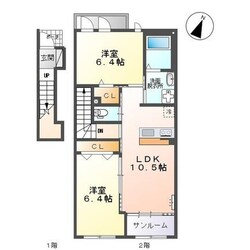 コーポなごみⅢの物件間取画像